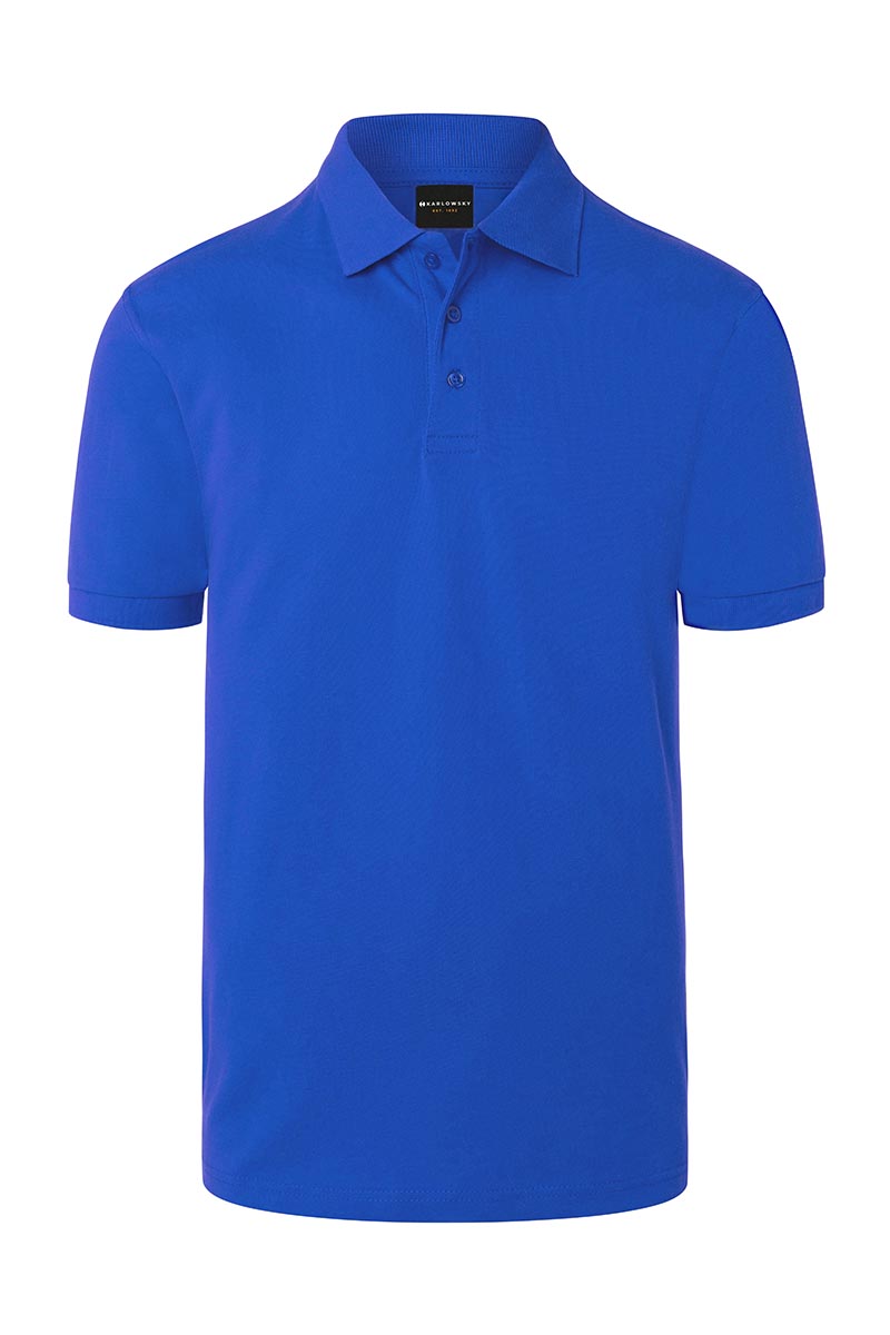Poloshirt Herren Blau – Herren Workwear Poloshirt Basic, Detailansicht