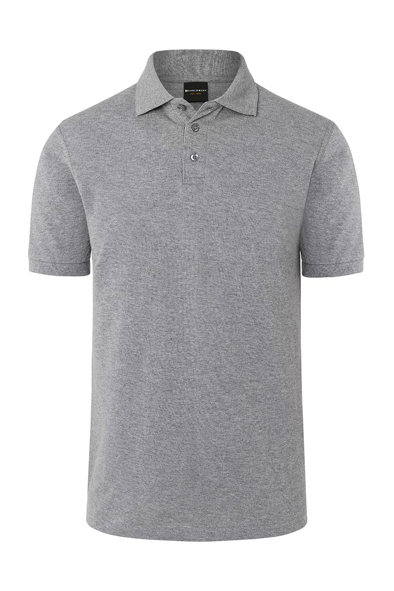 Poloshirt Herren Hellgrau – Herren Workwear Poloshirt Basic, Detailansicht