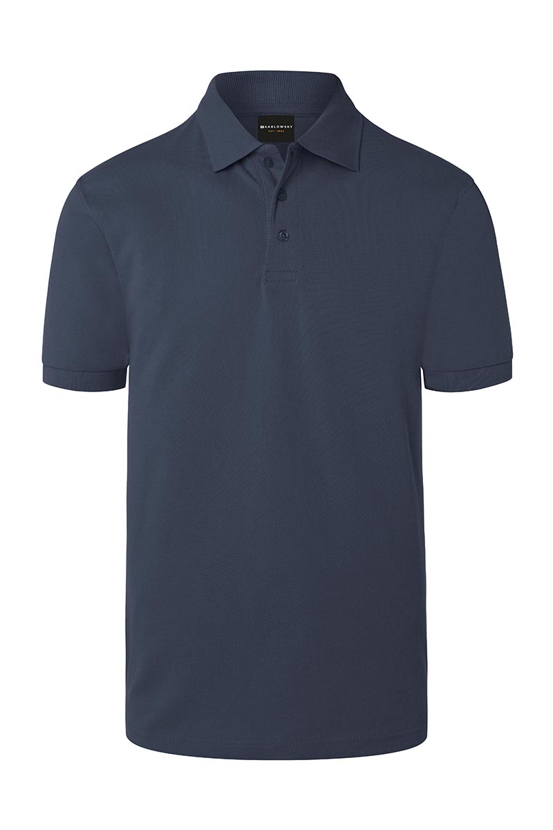 Poloshirt Herren Marine – Herren Workwear Poloshirt Basic, Detailansicht
