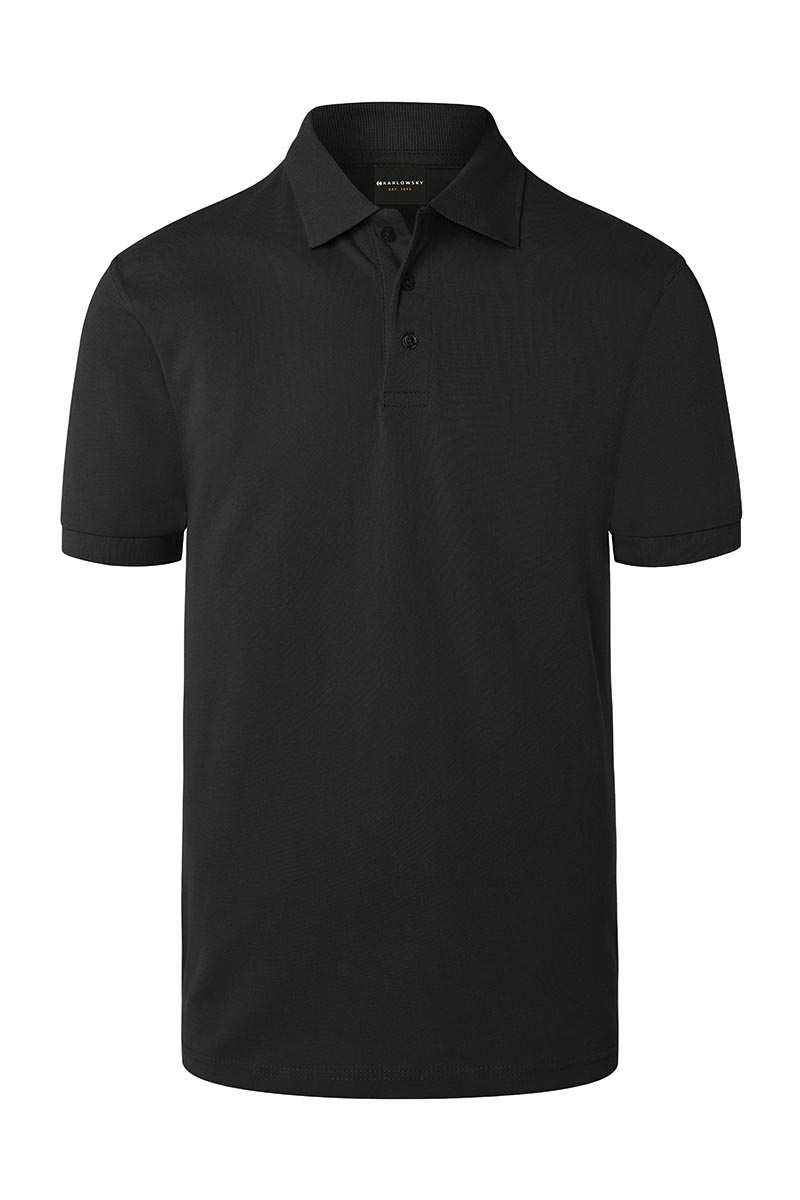 Poloshirt Herren Schwarz – Herren Workwear Poloshirt Basic, Detailansicht