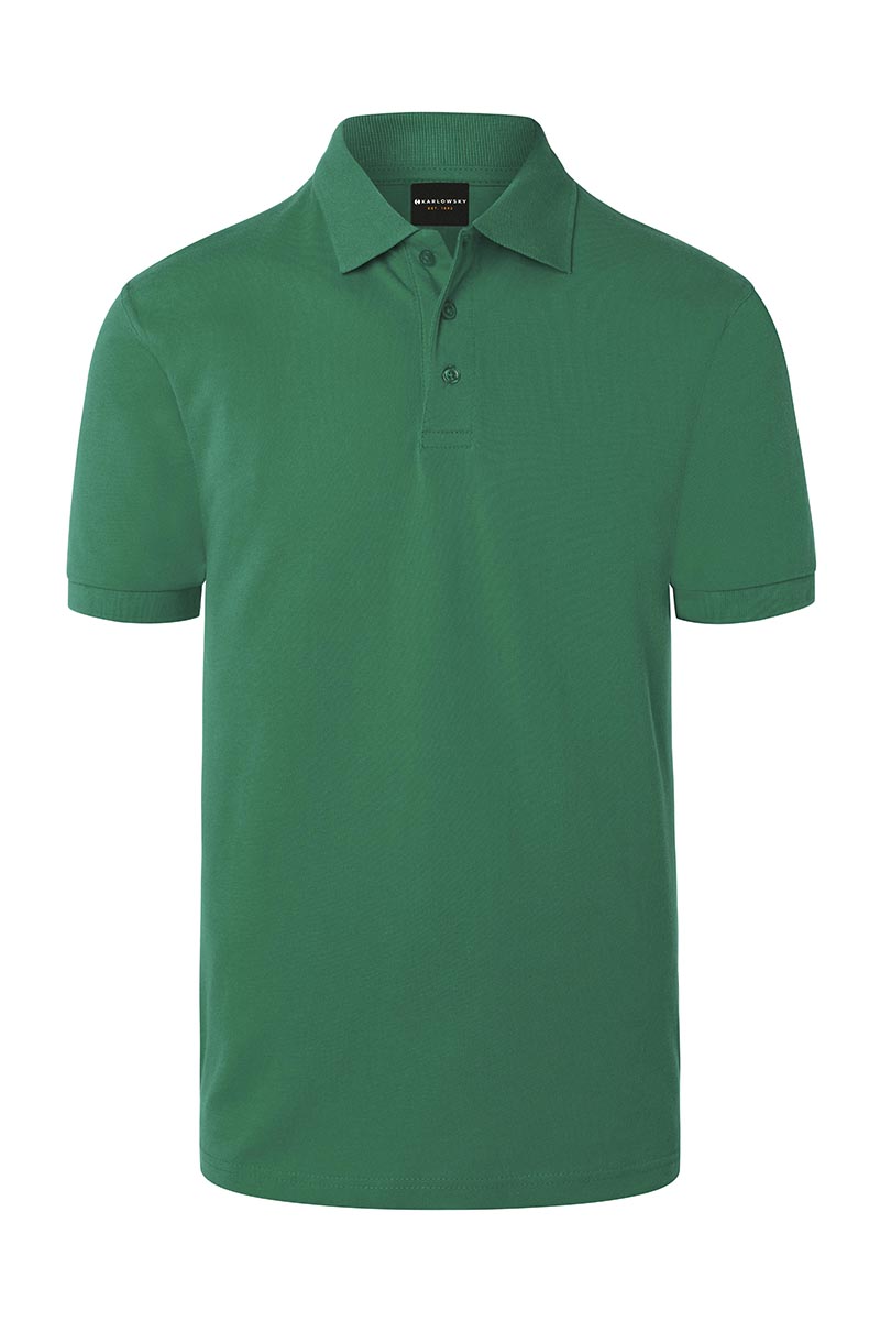 Poloshirt Herren Waldgrün – Herren Workwear Poloshirt Basic, Detailansicht