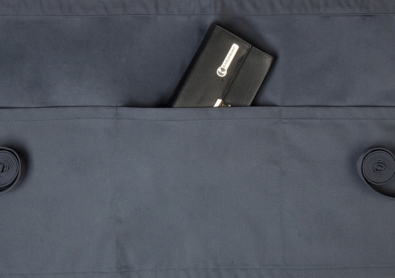 Vorbinder Unisex Anthrazit – Vorbinder Basic mit Tasche, Detailansicht