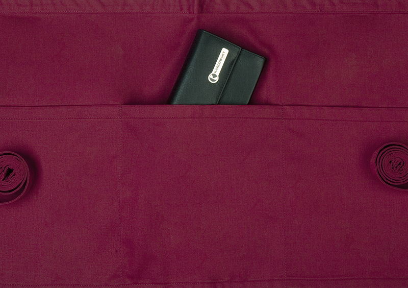 Vorbinder Unisex Bordeaux – Vorbinder Basic mit Tasche, Detailansicht