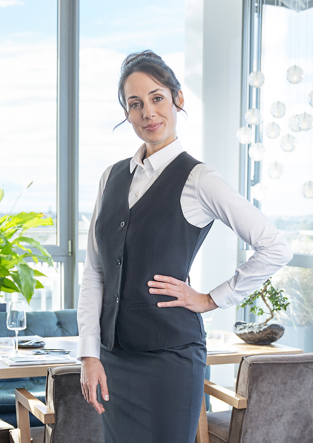 Kellnerweste Damen – Damenweste Basic