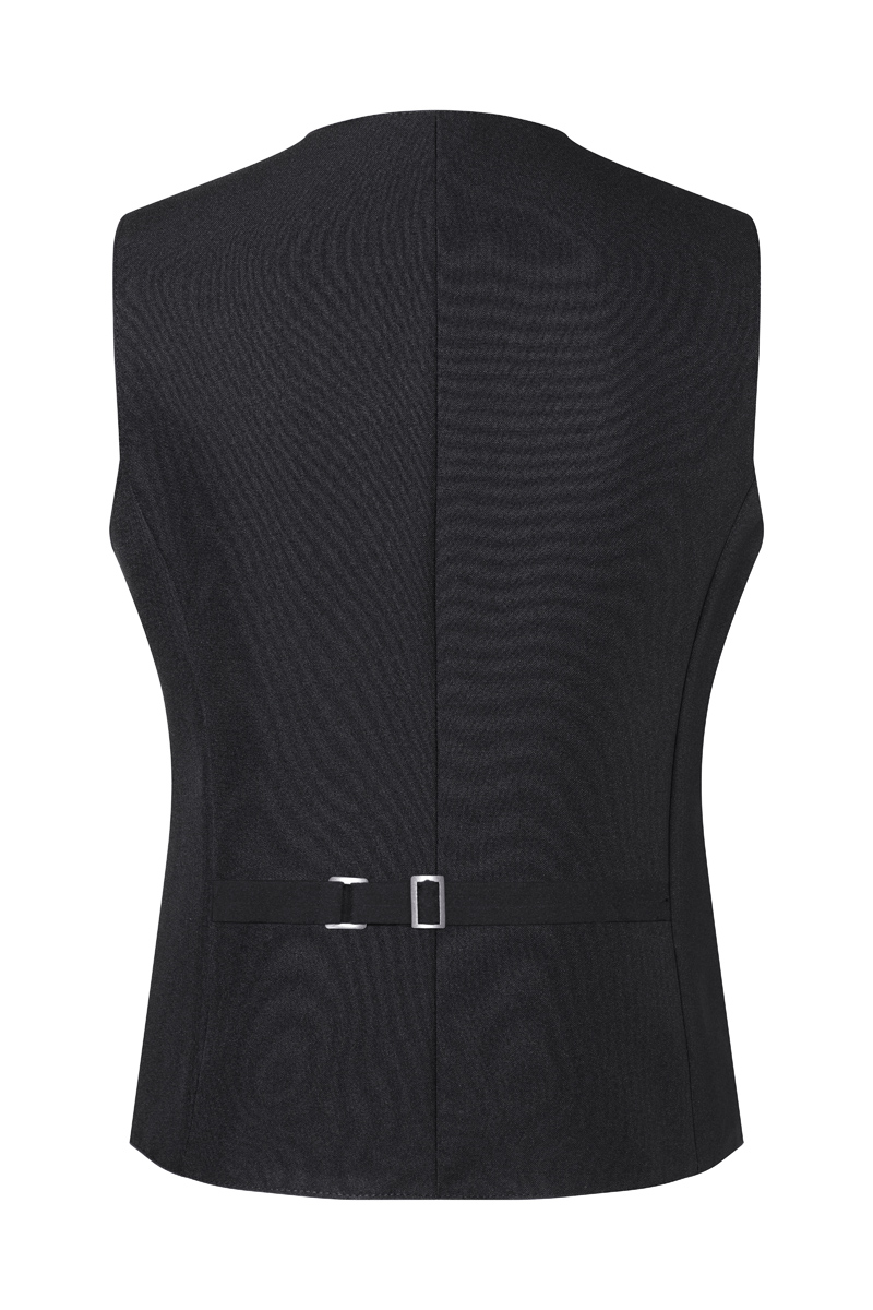 Kellnerweste Damen Schwarz – Damenweste Basic, Detailansicht