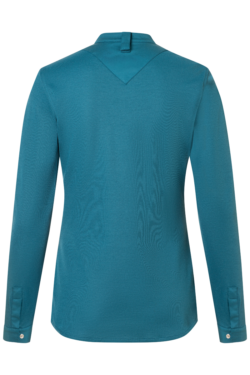 Kochjacke Damen Dunkelpetrol – Langarm Damenkochjacke DIAMOND CUT® Avantgarde, Detailansicht