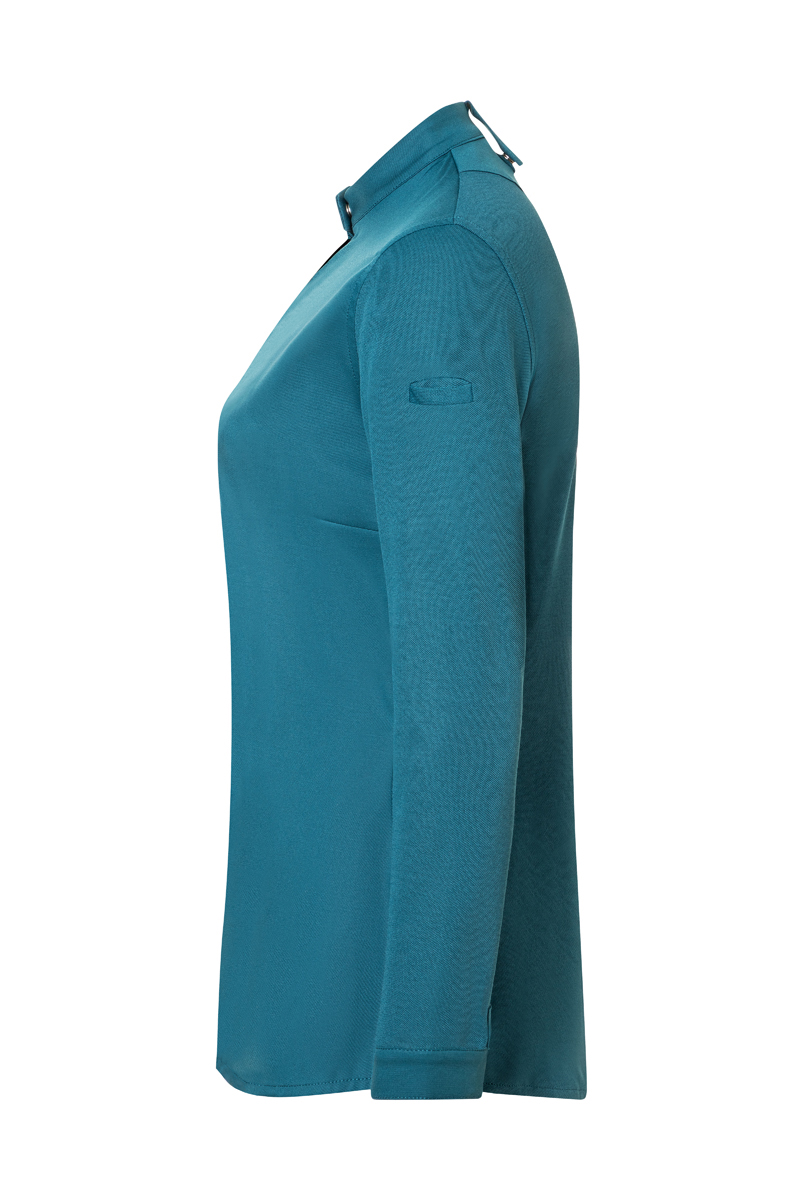 Kochjacke Damen Dunkelpetrol – Langarm Damenkochjacke DIAMOND CUT® Avantgarde, Detailansicht