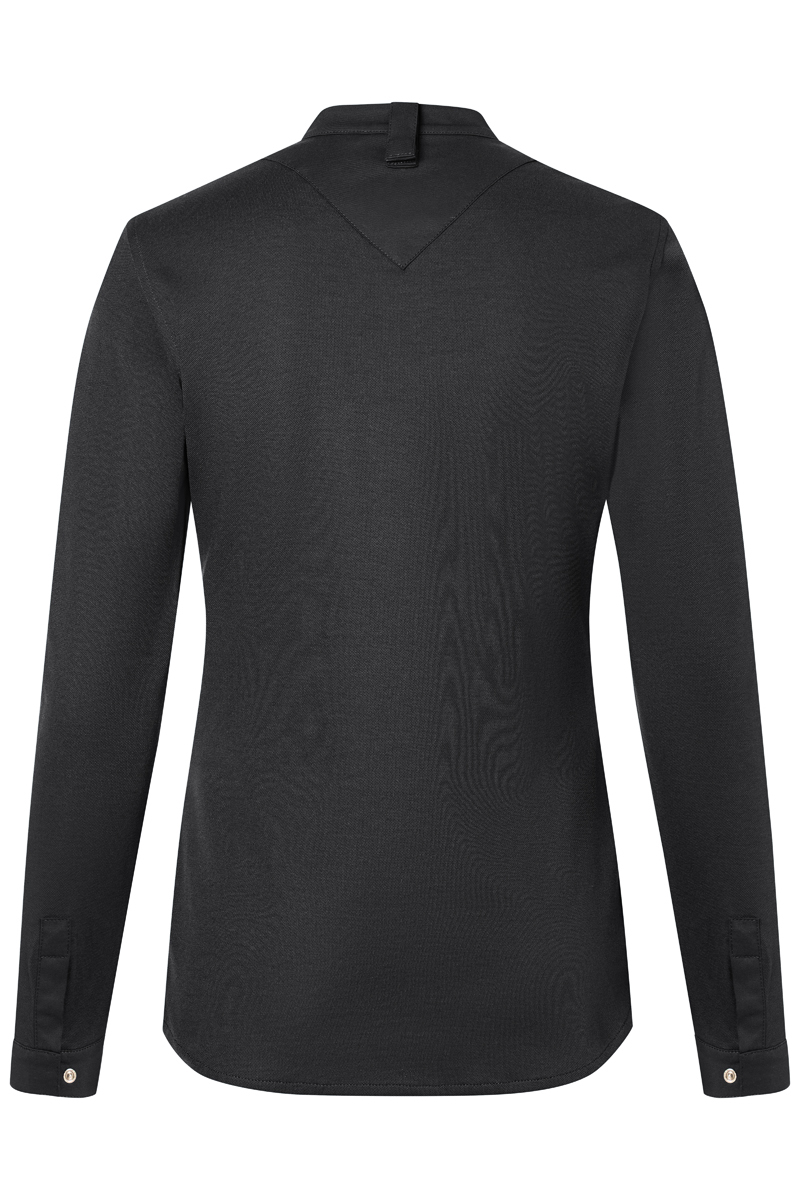 Kochjacke Damen Schwarz – Langarm Damenkochjacke DIAMOND CUT® Avantgarde, Detailansicht