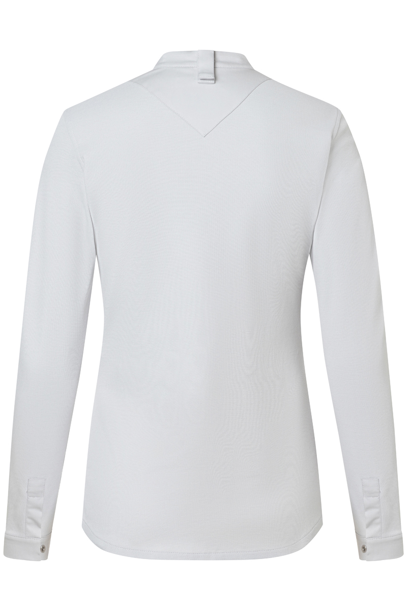 Kochjacke Damen Silbergrau – Langarm Damenkochjacke DIAMOND CUT® Avantgarde, Detailansicht