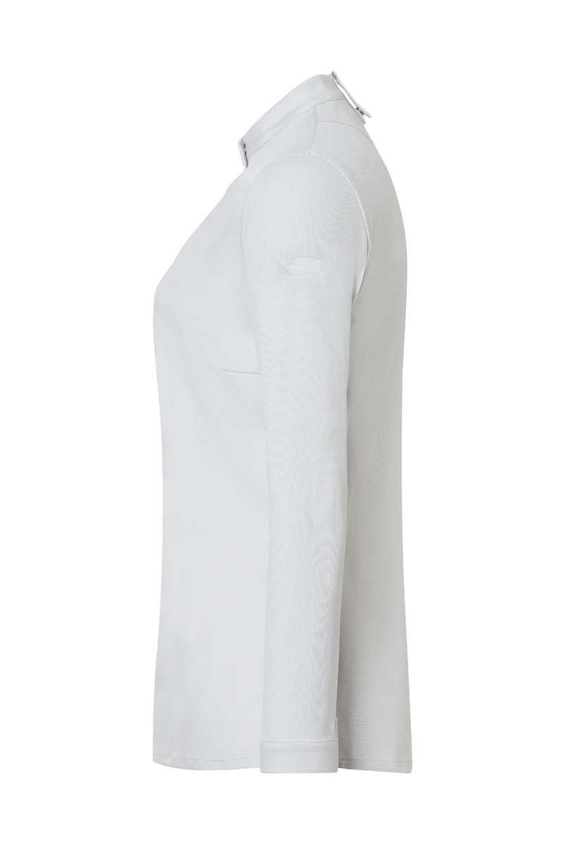 Kochjacke Damen Silbergrau – Langarm Damenkochjacke DIAMOND CUT® Avantgarde, Detailansicht
