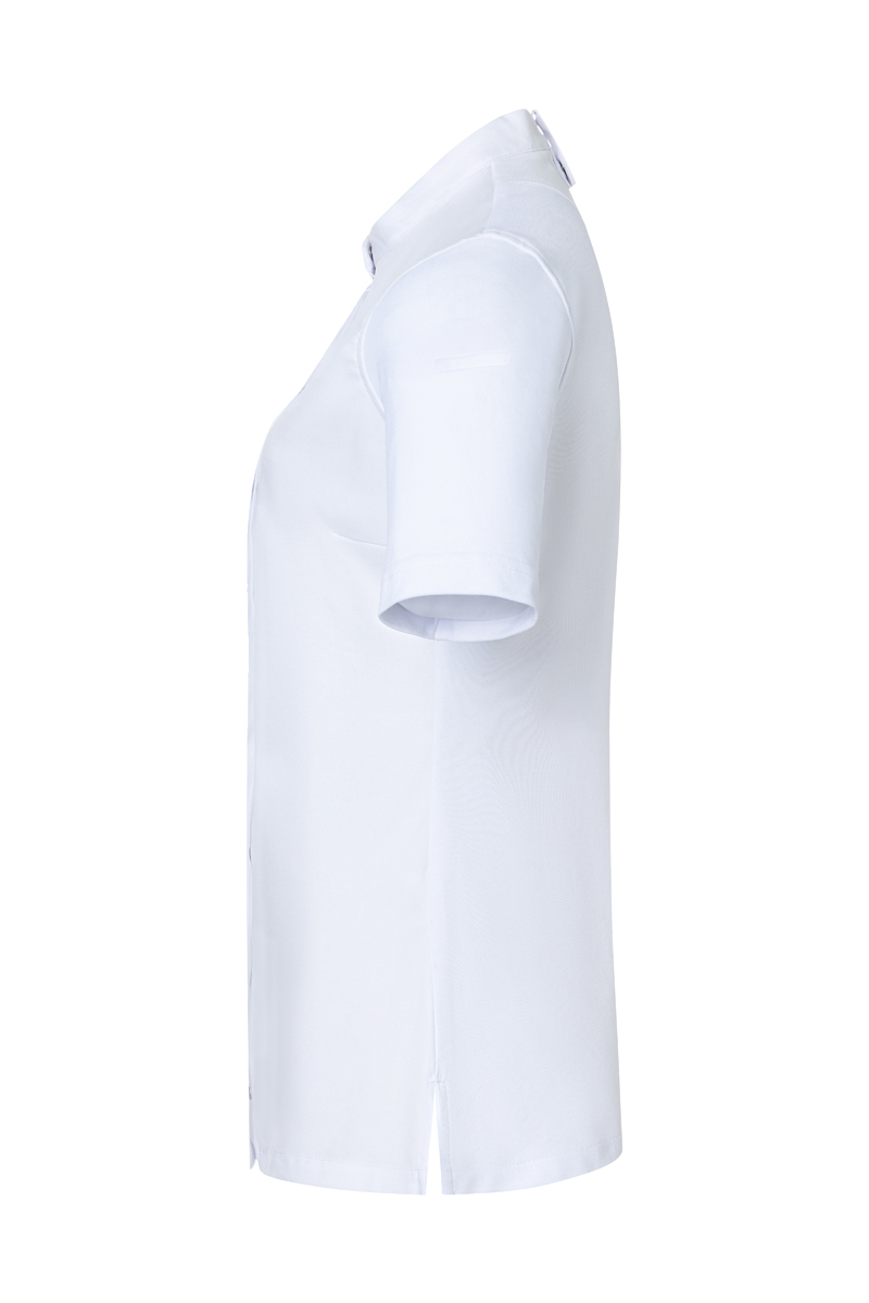 Kochjacke Damen Weiß – Kurzarm Damenkochjacke DIAMOND CUT® Avantgarde, Detailansicht