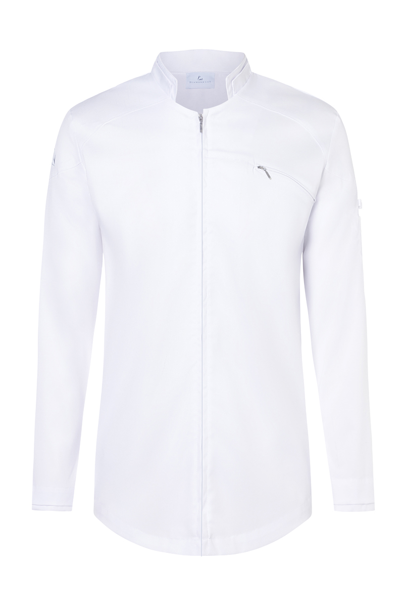 Kochjacke Herren Weiß – Langarm Herrenkochjacke DIAMOND CUT® Excellence, Detailansicht