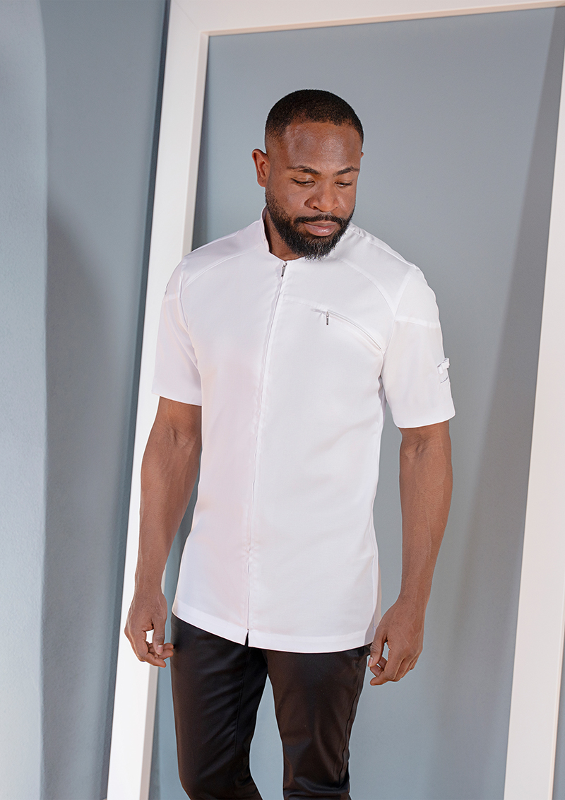 Kochjacke Herren Weiß – Kurzarm Herrenkochjacke DIAMOND CUT® Excellence