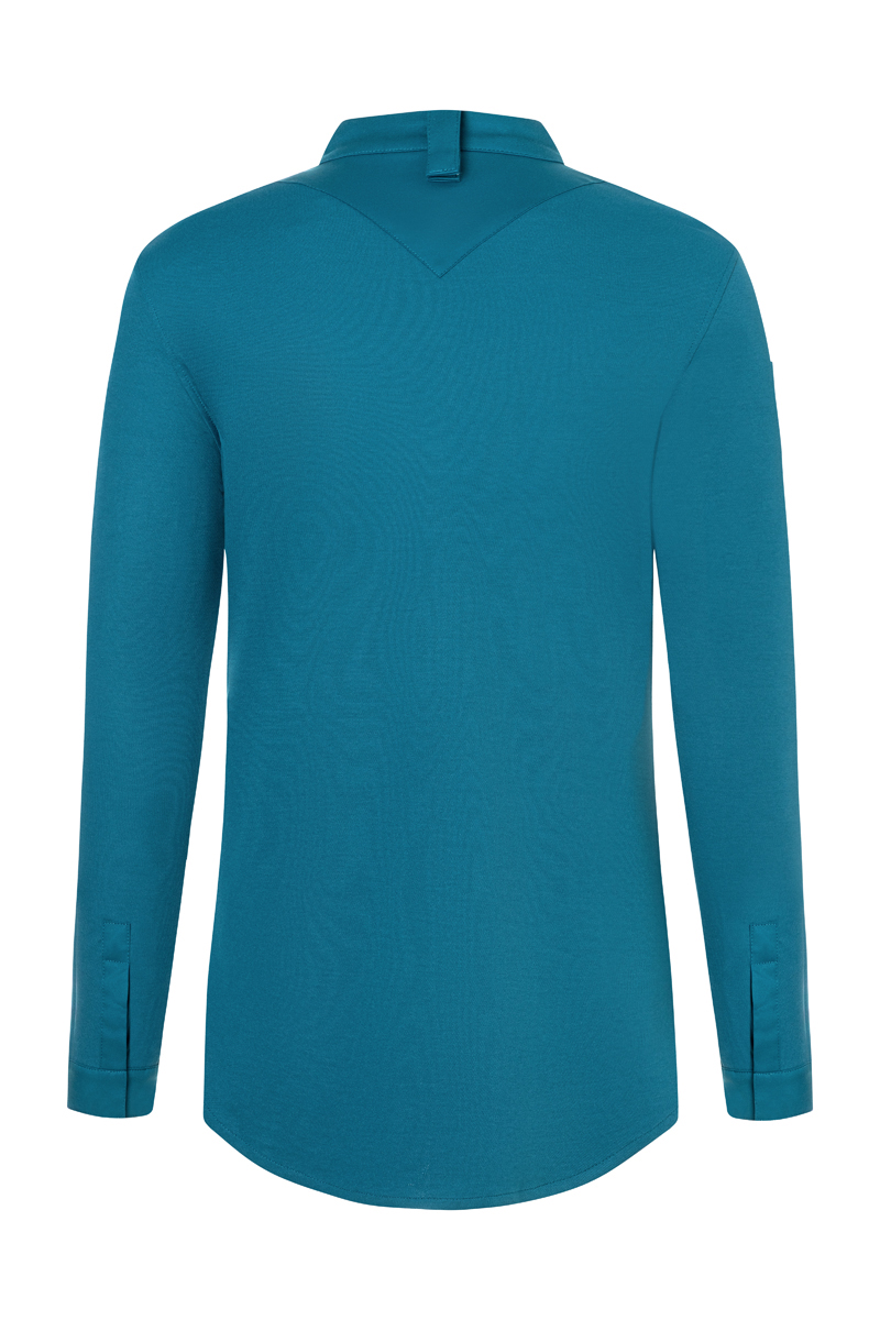 Kochjacke Herren Dunkelpetrol – Langarm Herrenkochjacke DIAMOND CUT® Avantgarde, Detailansicht