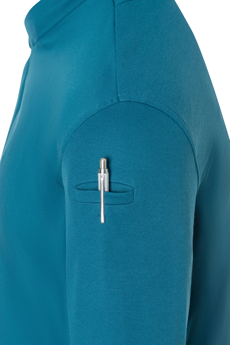 Kochjacke Herren Dunkelpetrol – Langarm Herrenkochjacke DIAMOND CUT® Avantgarde, Detailansicht