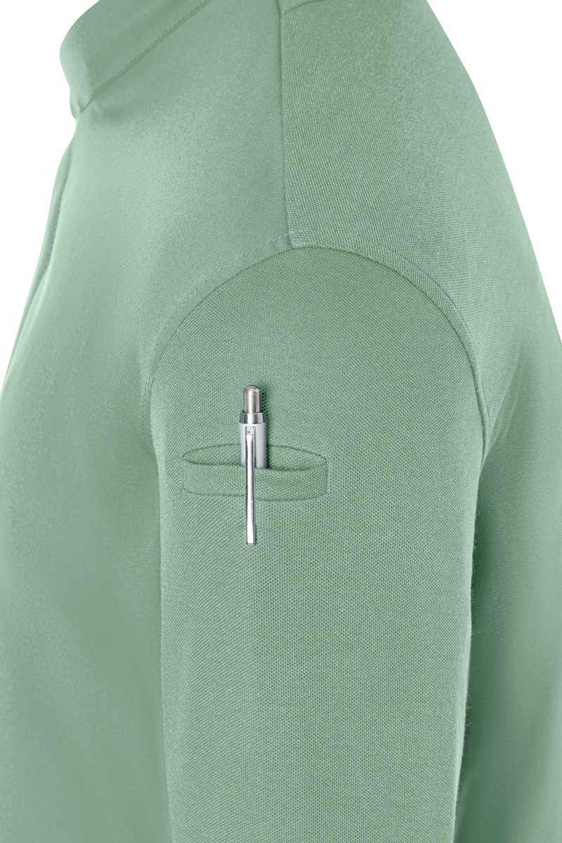 Kochjacke Herren Pastellgrün – Langarm Herrenkochjacke DIAMOND CUT® Avantgarde, Detailansicht