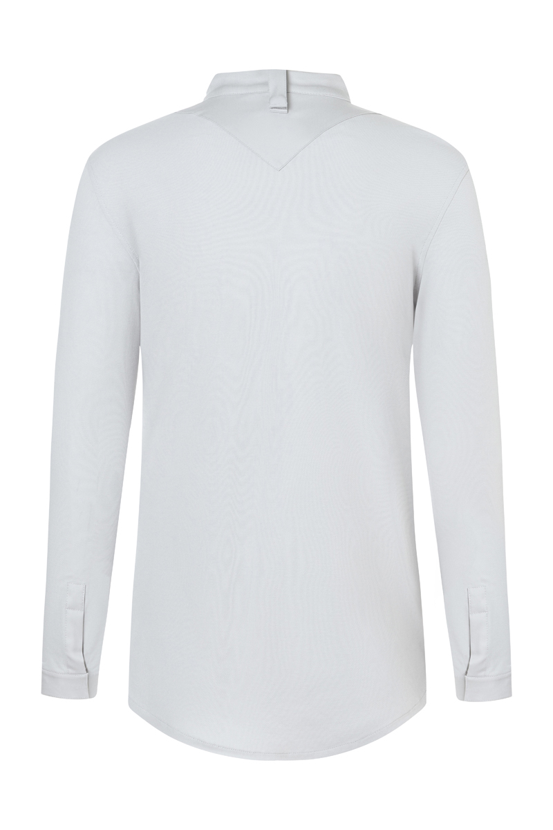 Kochjacke Herren Silbergrau – Langarm Herrenkochjacke DIAMOND CUT® Avantgarde, Detailansicht