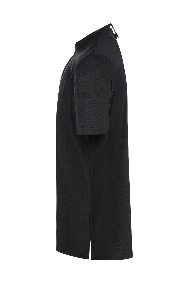 Kochjacke Herren Schwarz – Kurzarm Herrenkochjacke DIAMOND CUT® Avantgarde, Detailansicht