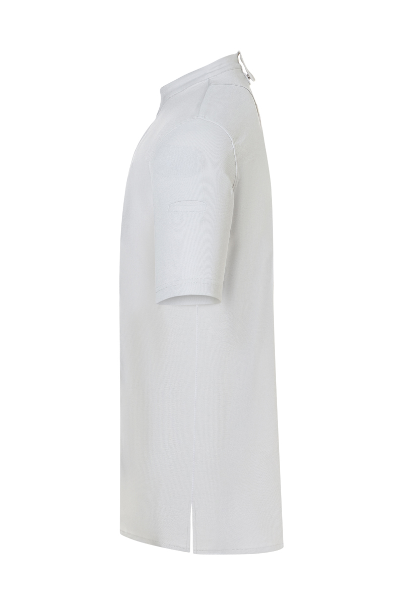 Kochjacke Herren Silbergrau – Kurzarm Herrenkochjacke DIAMOND CUT® Avantgarde, Detailansicht