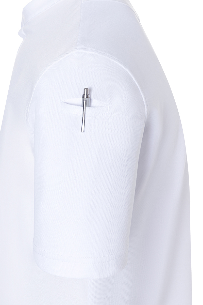Kochjacke Herren Weiß – Kurzarm Herrenkochjacke DIAMOND CUT® Avantgarde, Detailansicht