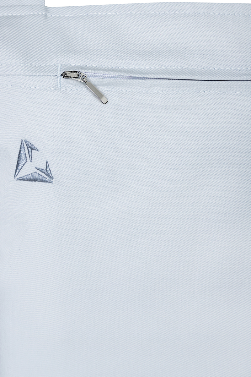 Latzschürze Unisex Nebelgrau – Latzschürze DIAMOND CUT® mit Echtlederbändern, Detailansicht