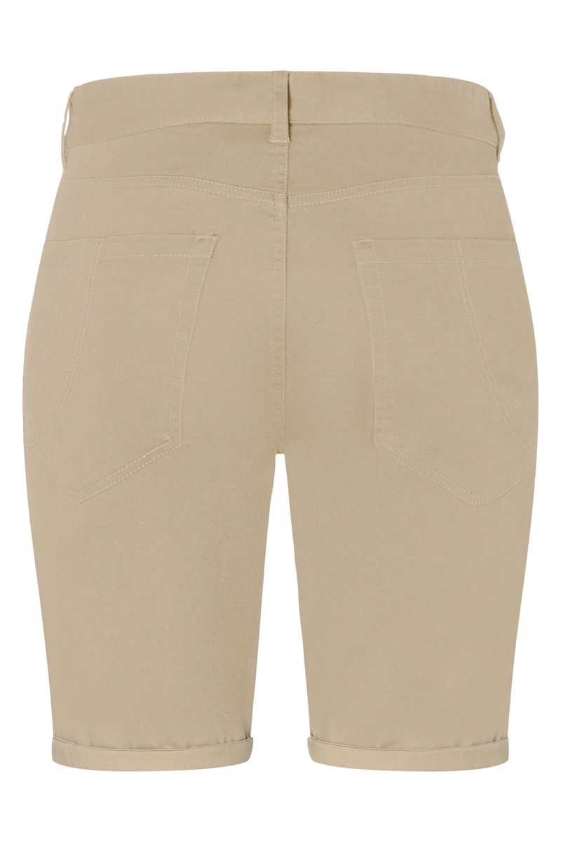 Hose Damen Kieselbeige – Damen 5-Pocket-Shorts Classic-Stretch, Detailansicht