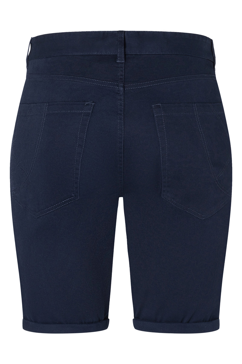 Hose Damen Nachtblau – Damen 5-Pocket-Shorts Classic-Stretch, Detailansicht