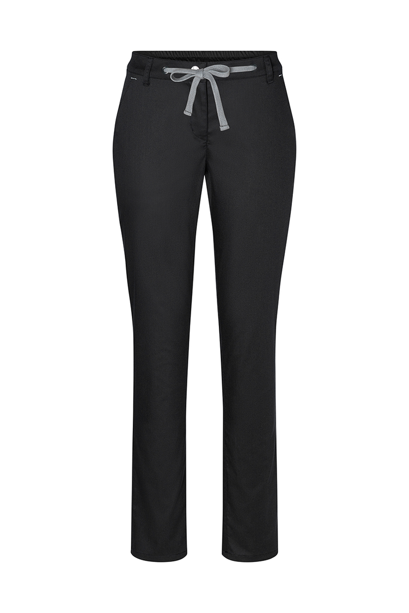 Hose Damen Schwarz – Damen Chinohose Modern-Stretch, Detailansicht