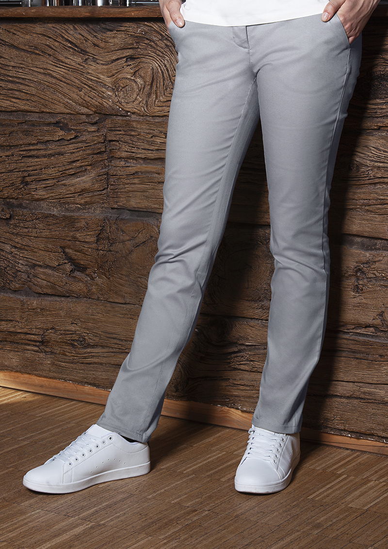 Hose Damen Stahlgrau – Damen Chinohose Modern-Stretch