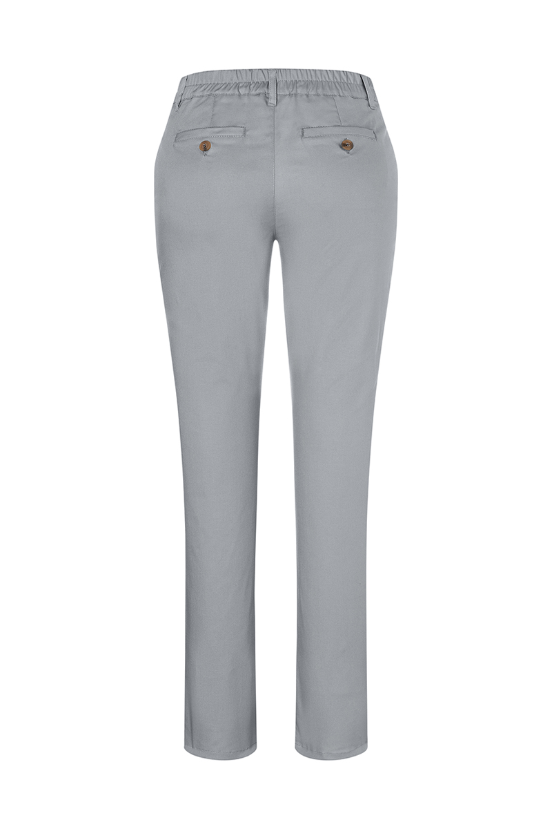 Hose Damen Stahlgrau – Damen Chinohose Modern-Stretch, Detailansicht