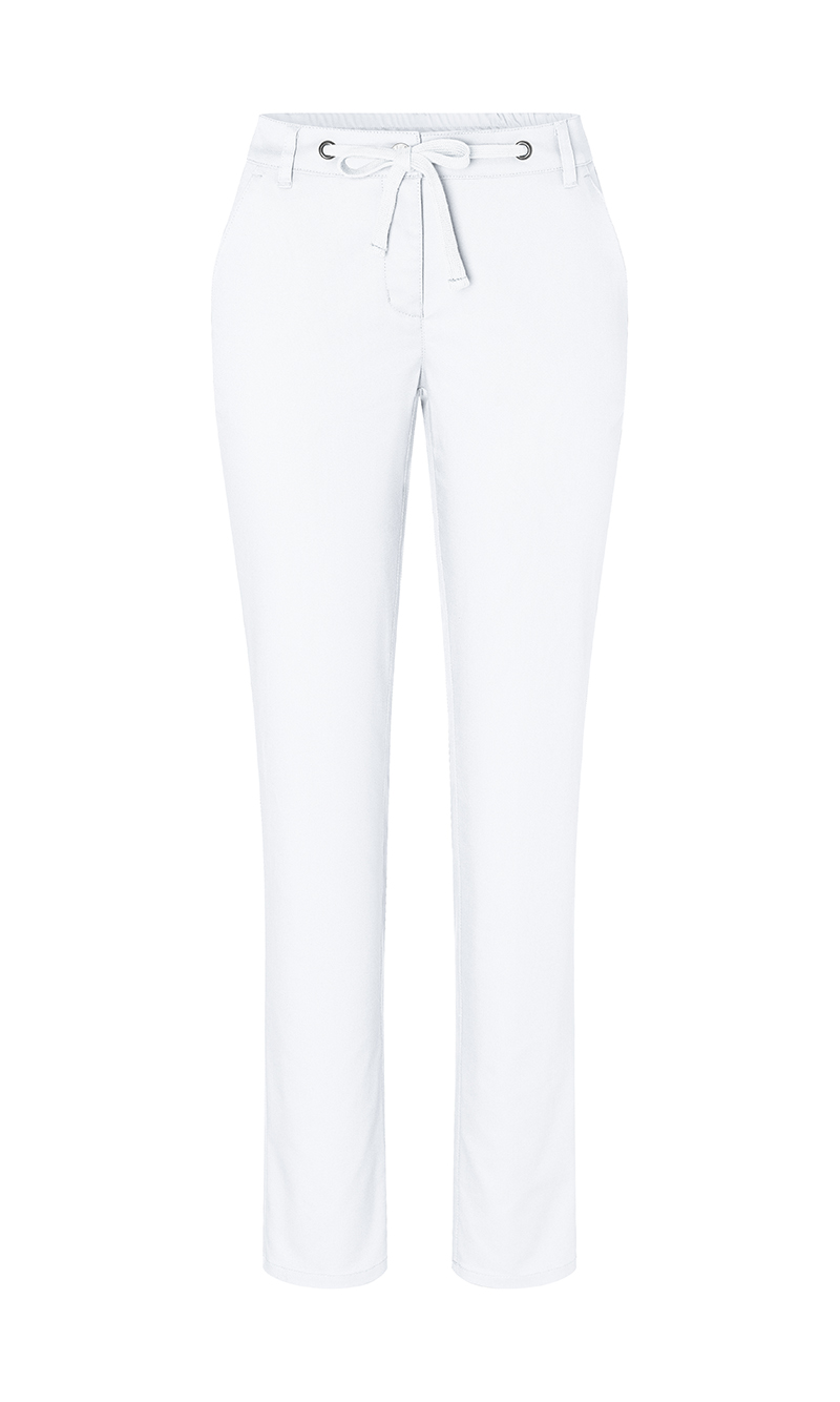 Hose Damen Weiß – Damen Chinohose Modern-Stretch, Detailansicht