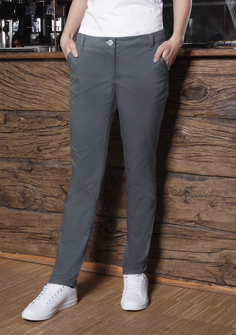 Hose Damen Anthrazit – Damen 5-Pocket-Hose Classic-Stretch, Detailansicht