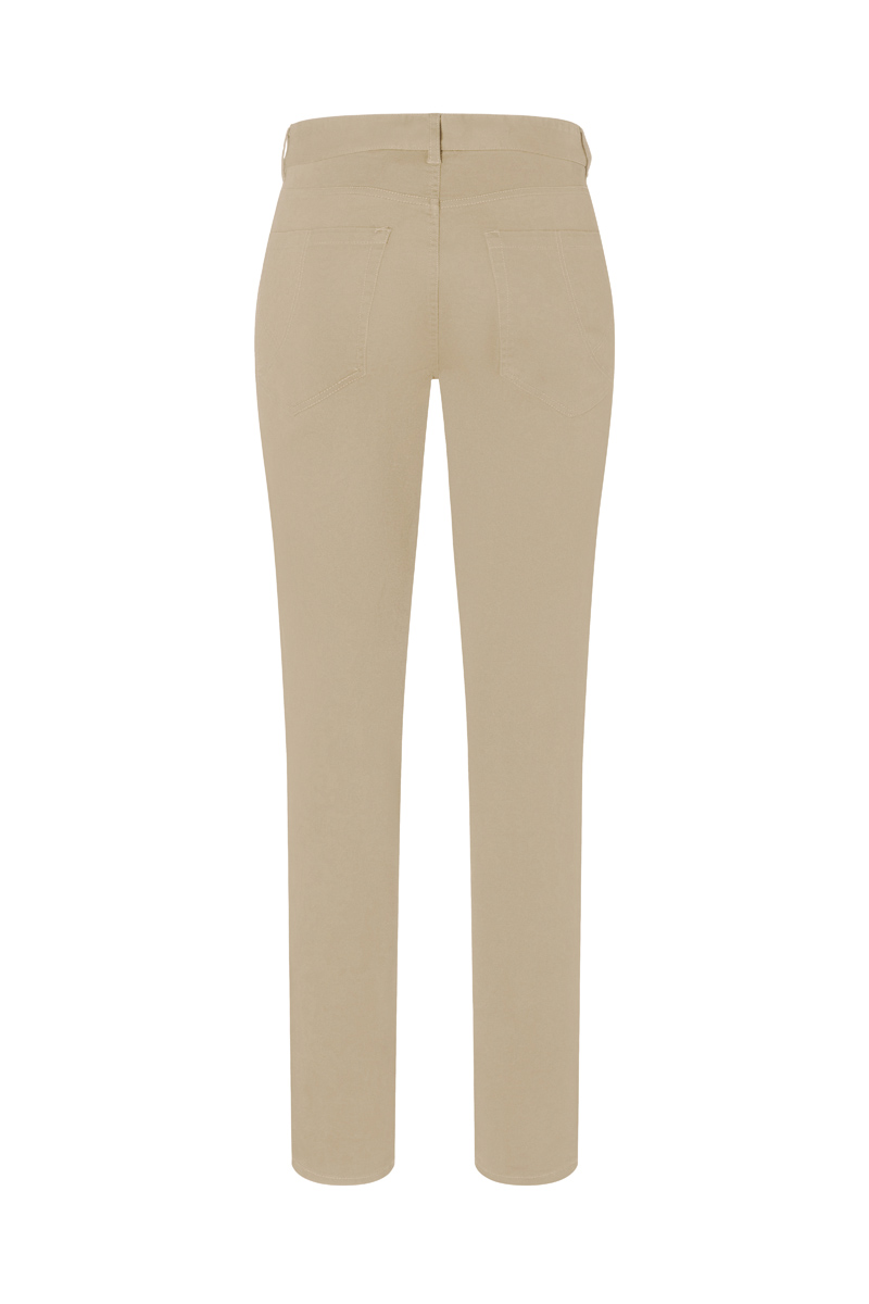 Hose Damen Kieselbeige – Damen 5-Pocket-Hose Classic-Stretch, Detailansicht