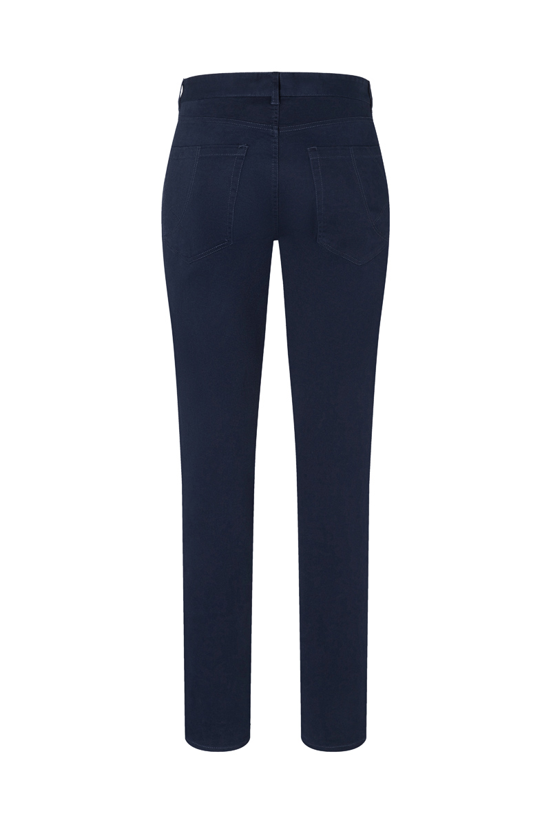 Hose Damen Nachtblau – Damen 5-Pocket-Hose Classic-Stretch, Detailansicht