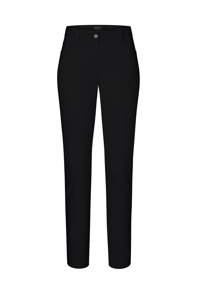 Hose Damen Schwarz – Damen 5-Pocket-Hose Classic-Stretch, Detailansicht