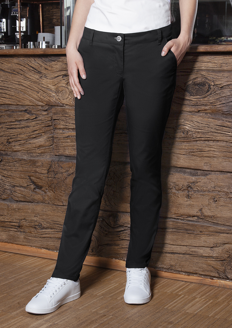 Hose Damen Schwarz – Damen 5-Pocket-Hose Classic-Stretch, Detailansicht