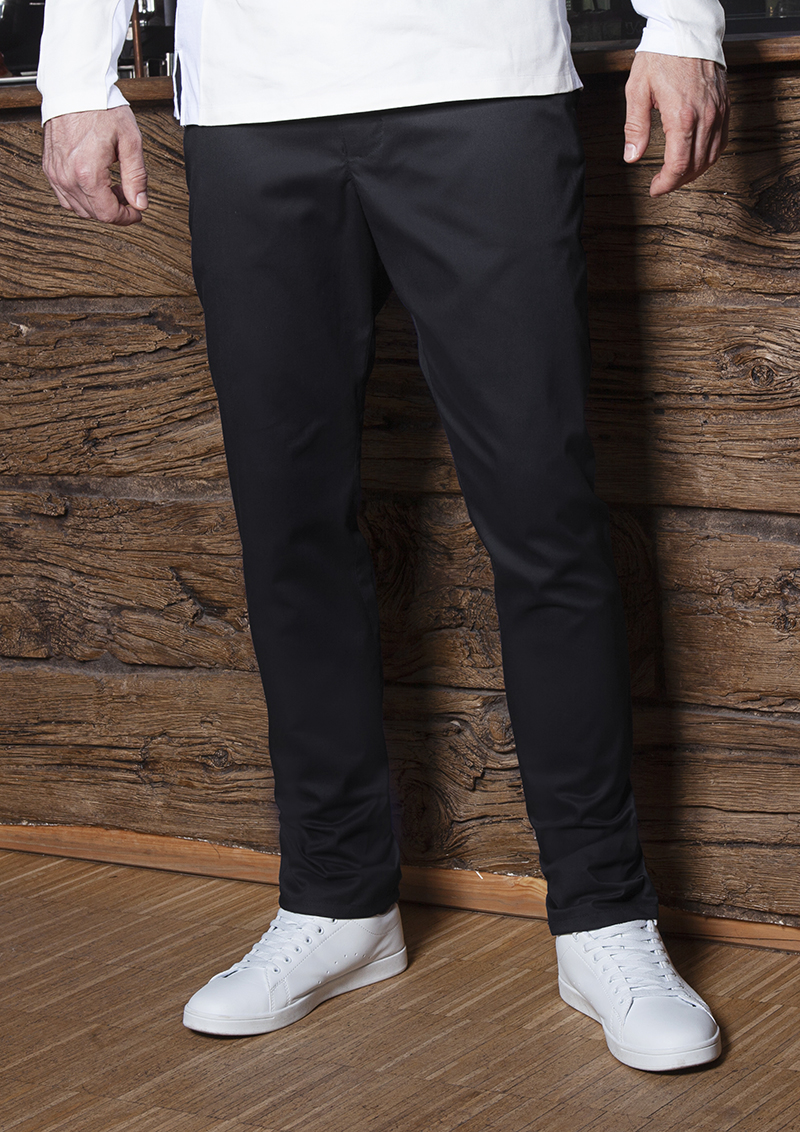 Hose Herren Schwarz – Herren Chinohose Modern-Stretch