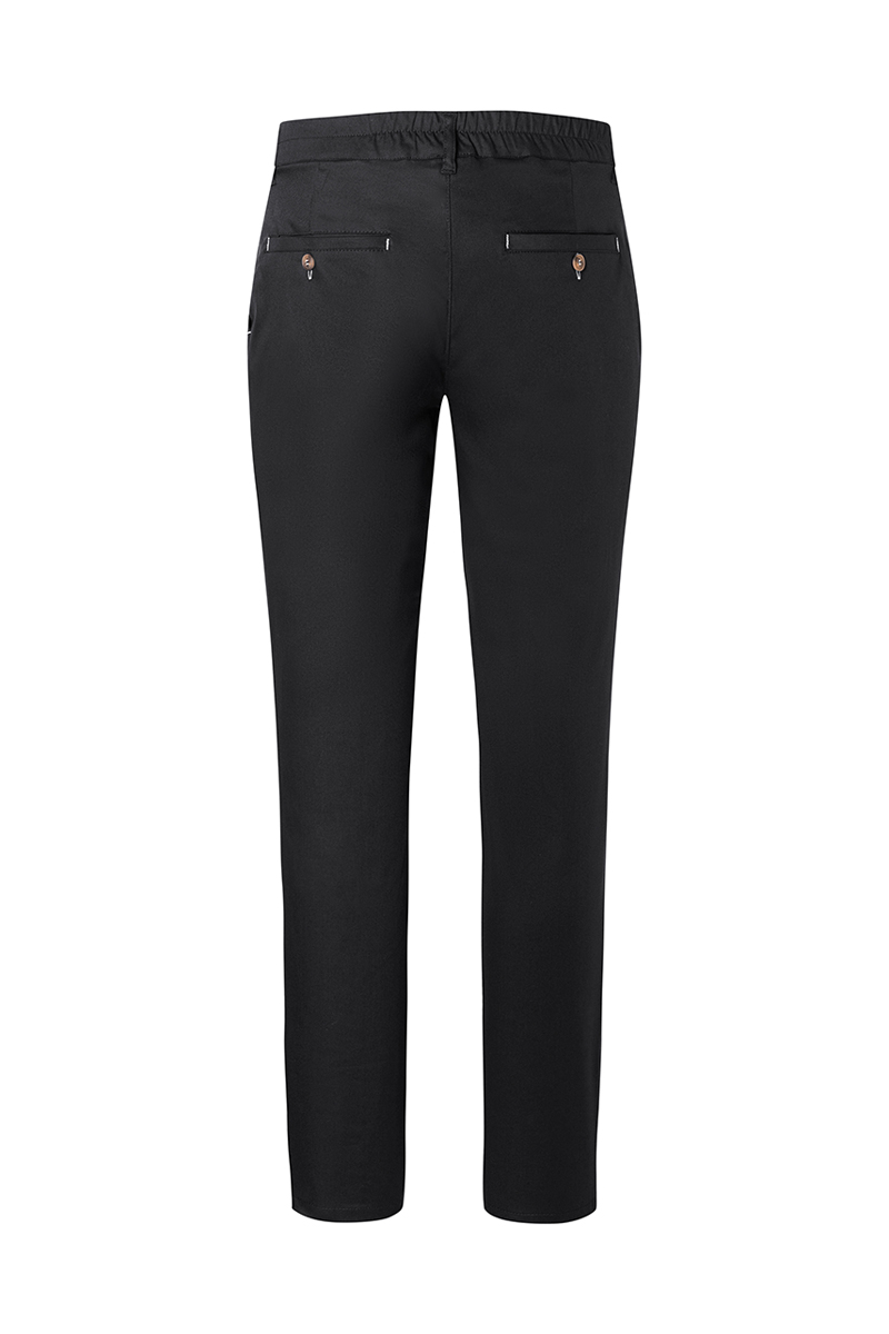 Hose Herren Schwarz – Herren Chinohose Modern-Stretch, Detailansicht
