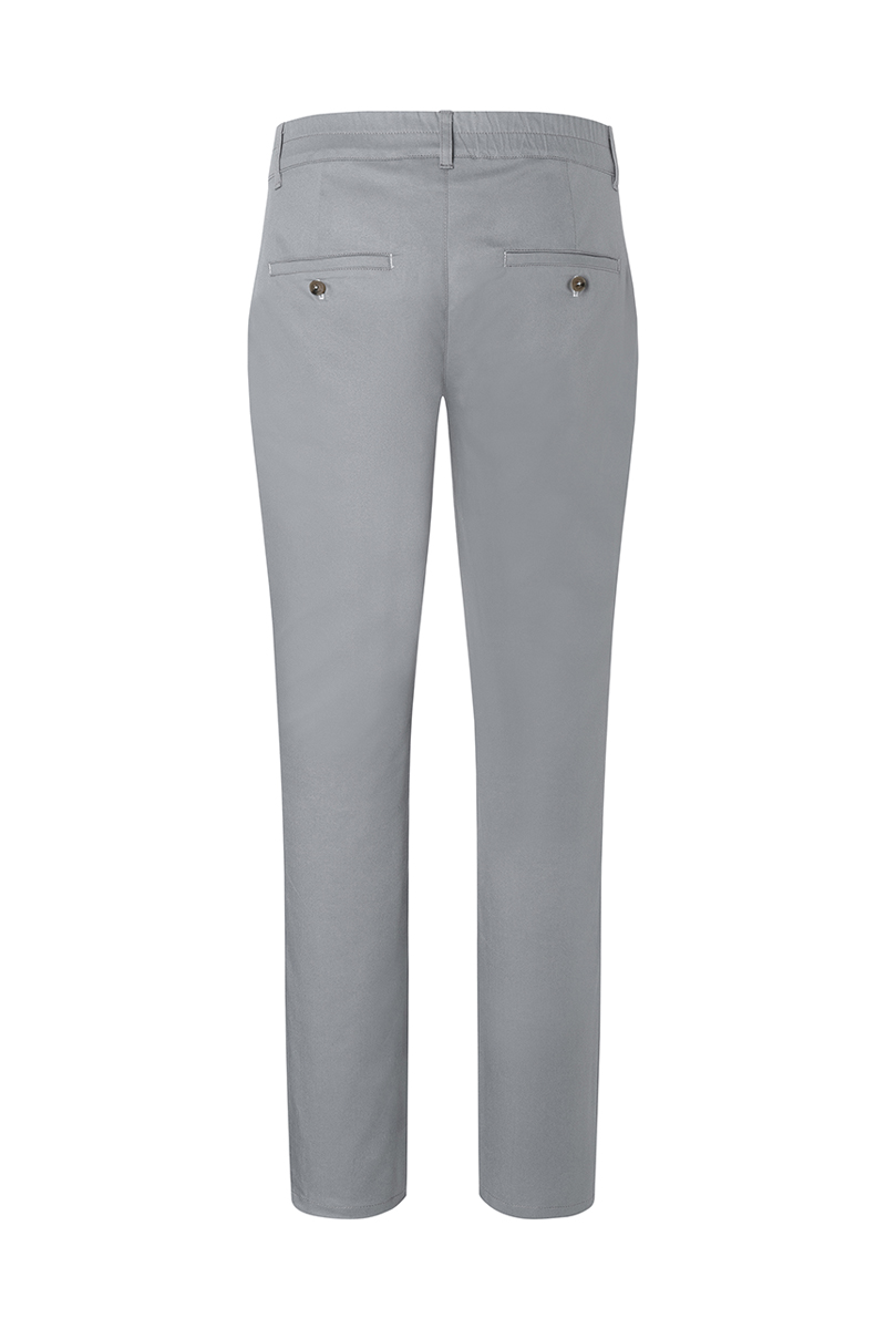 Hose Herren Stahlgrau – Herren Chinohose Modern-Stretch, Detailansicht
