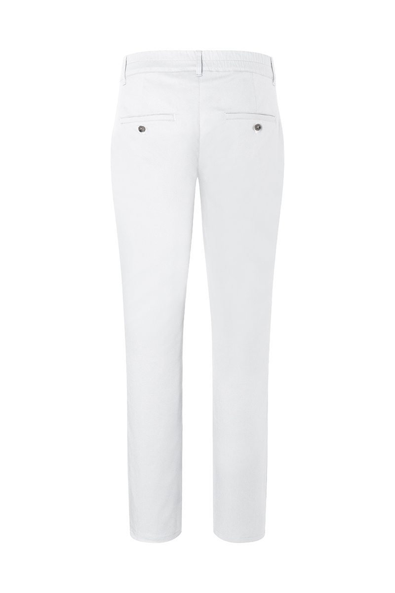Hose Herren Weiß – Herren Chinohose Modern-Stretch, Detailansicht