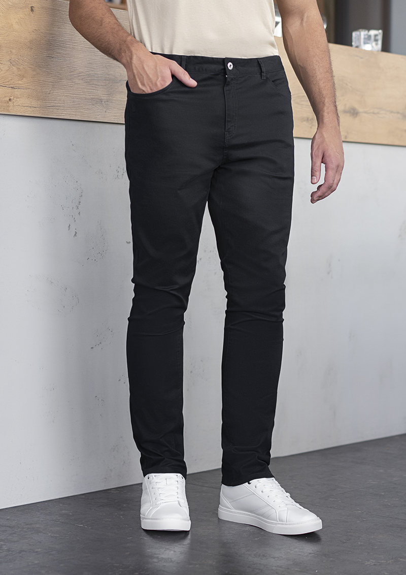 Hose Herren Schwarz – Herren 5-Pocket-Hose Classic-Stretch
