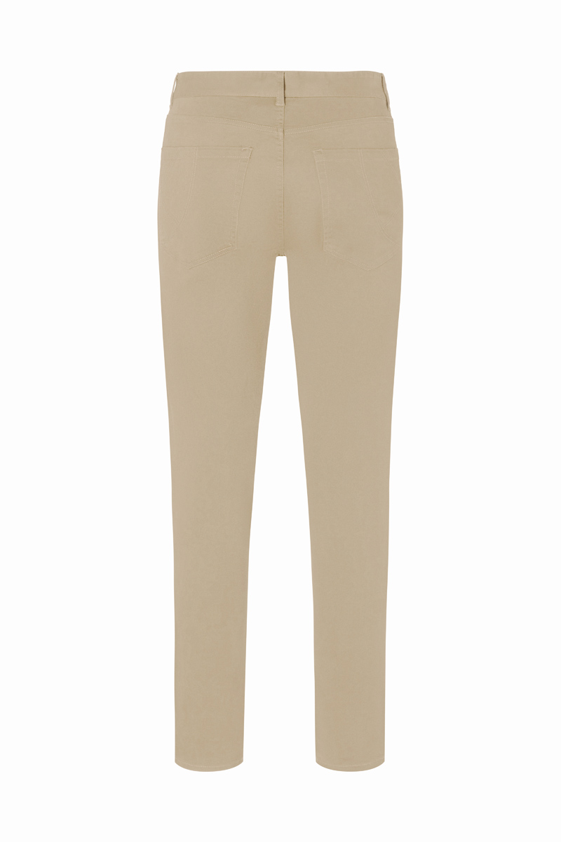 Hose Herren Kieselbeige – Herren 5-Pocket-Hose Classic-Stretch, Detailansicht