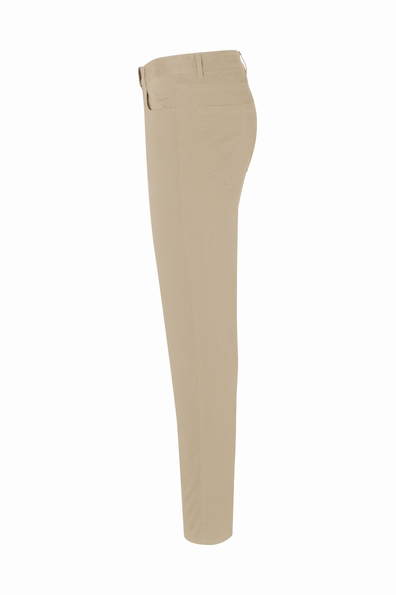 Hose Herren Kieselbeige – Herren 5-Pocket-Hose Classic-Stretch, Detailansicht