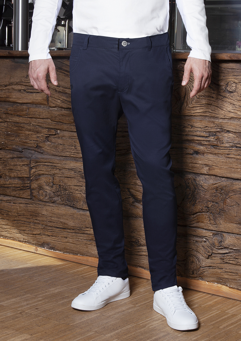 Hose Herren Nachtblau – Herren 5-Pocket-Hose Classic-Stretch, Detailansicht