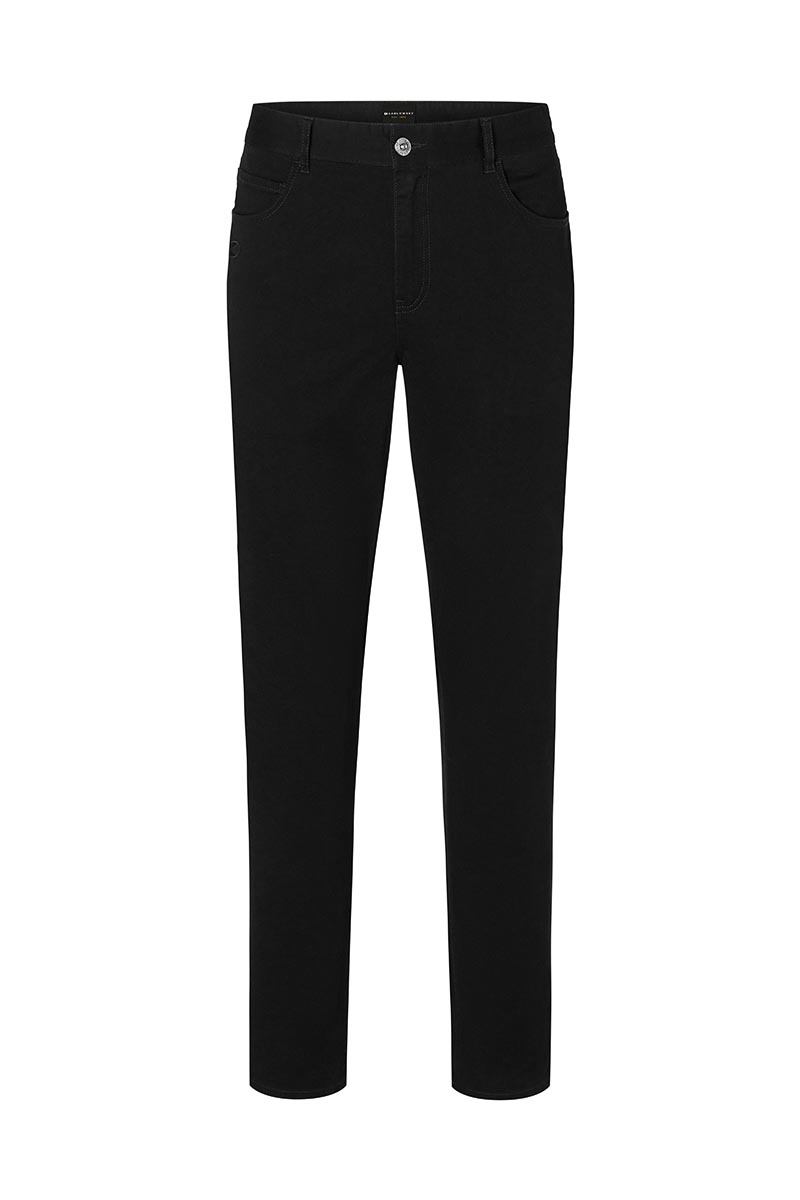 Hose Herren Schwarz – Herren 5-Pocket-Hose Classic-Stretch, Detailansicht
