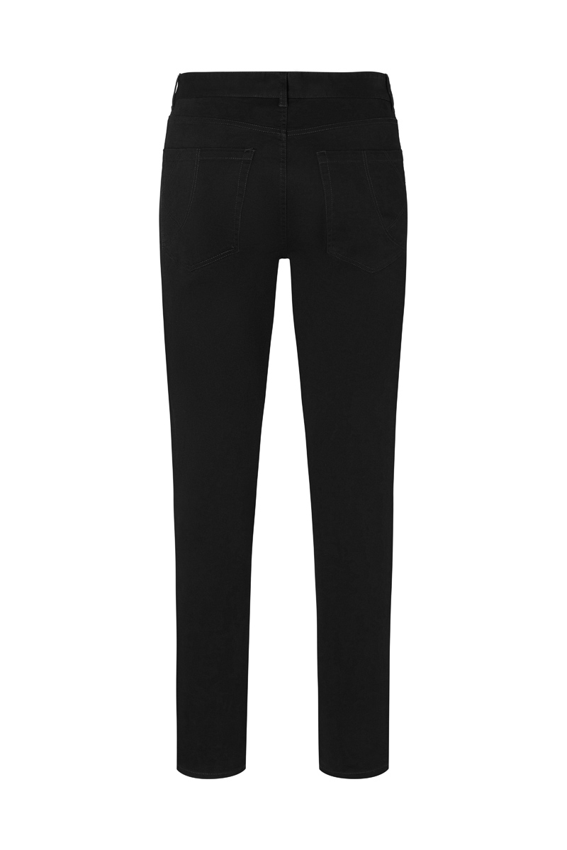 Hose Herren Schwarz – Herren 5-Pocket-Hose Classic-Stretch, Detailansicht