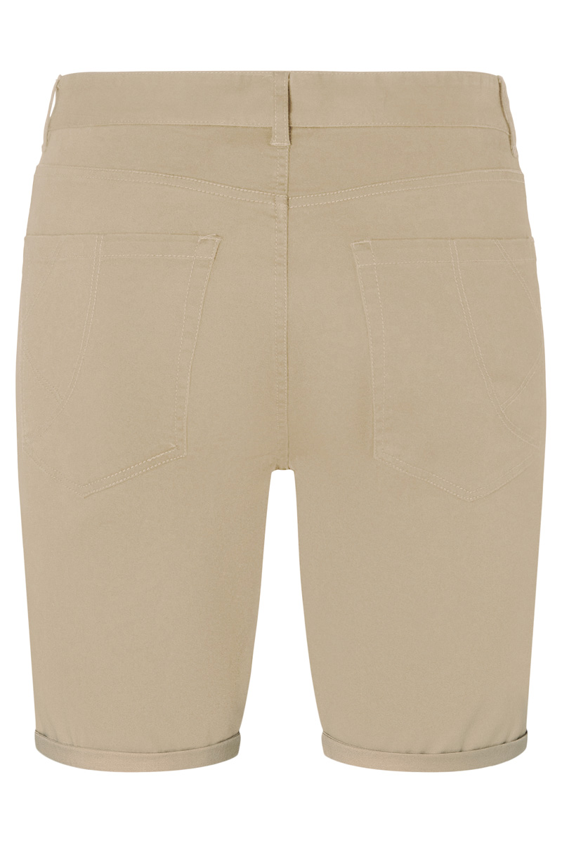 Hose Herren Kieselbeige – Herren 5-Pocket-Shorts Classic-Stretch, Detailansicht