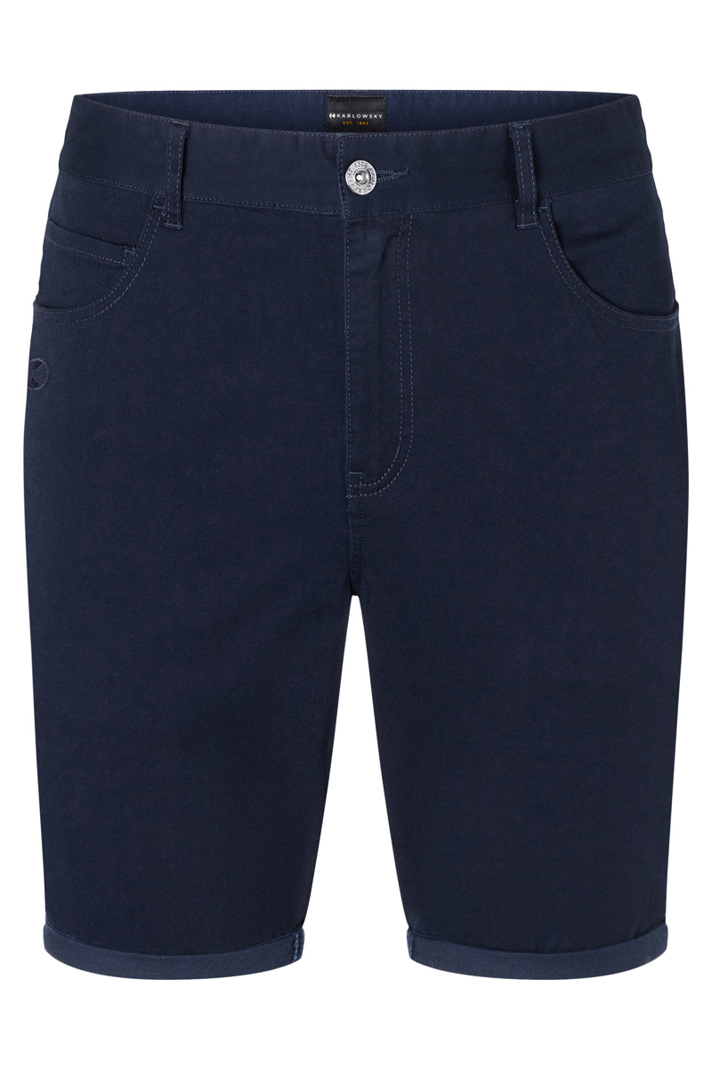 Hose Herren Nachtblau – Herren 5-Pocket-Shorts Classic-Stretch, Detailansicht