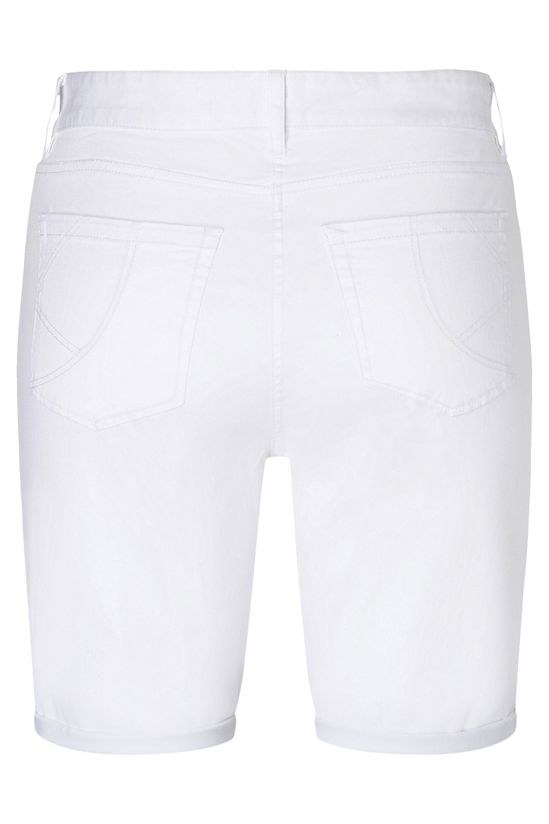 Hose Herren Weiß – Herren 5-Pocket-Shorts Classic-Stretch, Detailansicht