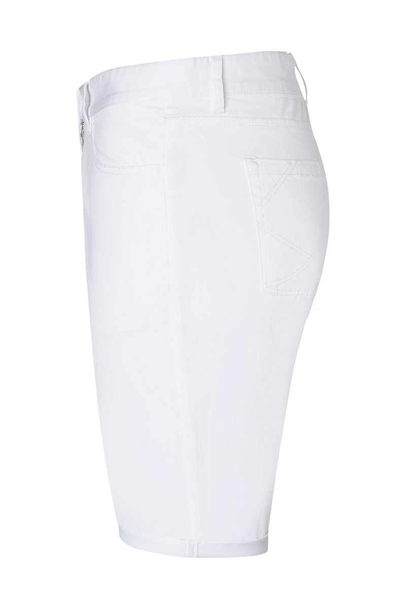Hose Herren Weiß – Herren 5-Pocket-Shorts Classic-Stretch, Detailansicht
